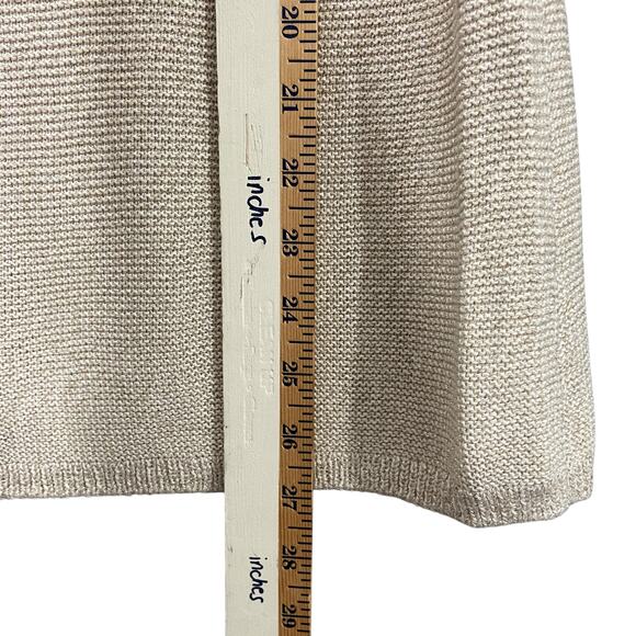 Nwt White House Black Market Knit Sweater Tank Metallic Oat Top Small - Picture 7 of 10